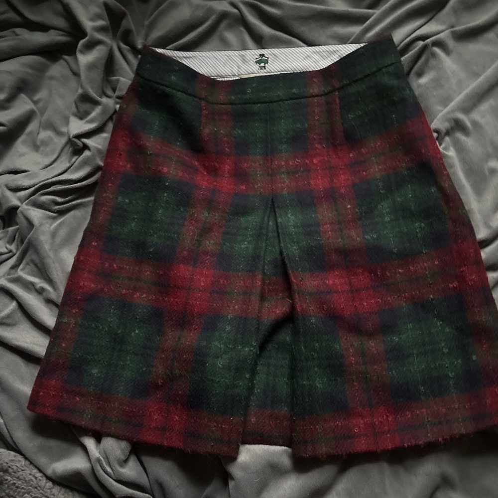 Brooks Brothers Red and Green Plaid Skirt